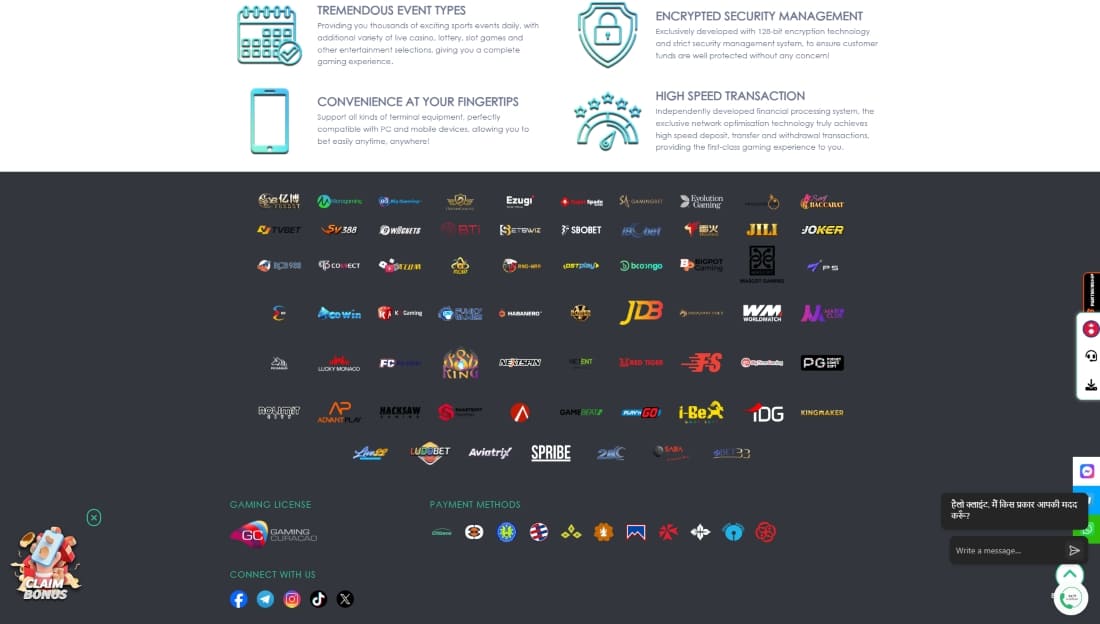 Website footer with logos of all TAS71 game providers, including iSoftBet, JILI, and Pragmatic Play